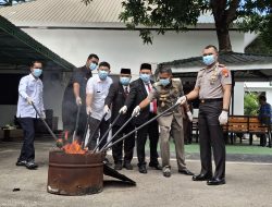 Puluhan Barang Bukti Perkara Narkoba Dimusnahkan Kejari Bantaeng