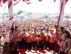 Edy Manaf Pimpin Apel Besar Hari Pramuka, Tutup Perkemahan Gantarang dan Lepas Kontingen Jamnas XII 2026